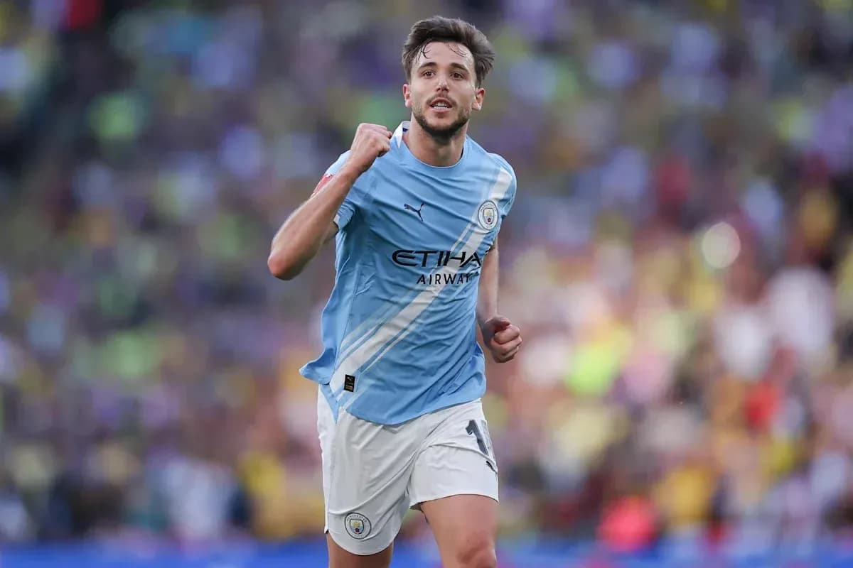 Jugador de Manchester City celebrando un gol en partido