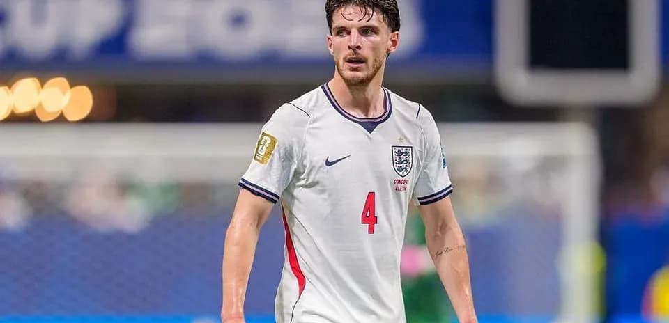 Jugador de Inglaterra en el campo durante el partido