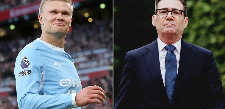 Jugador de fútbol y político en retratos separados