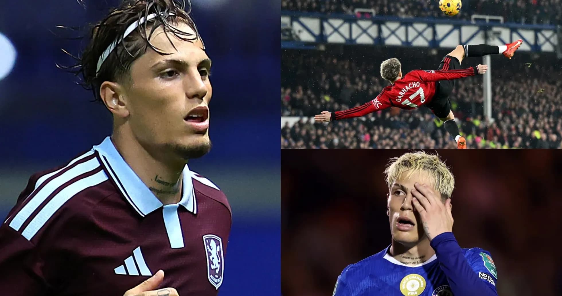 Tres futbolistas en distintas acciones de juego