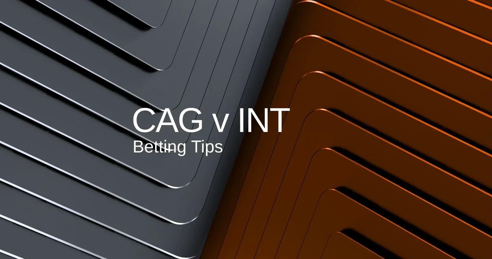 Fondo gráfico con texto de apuestas CAG vs INT