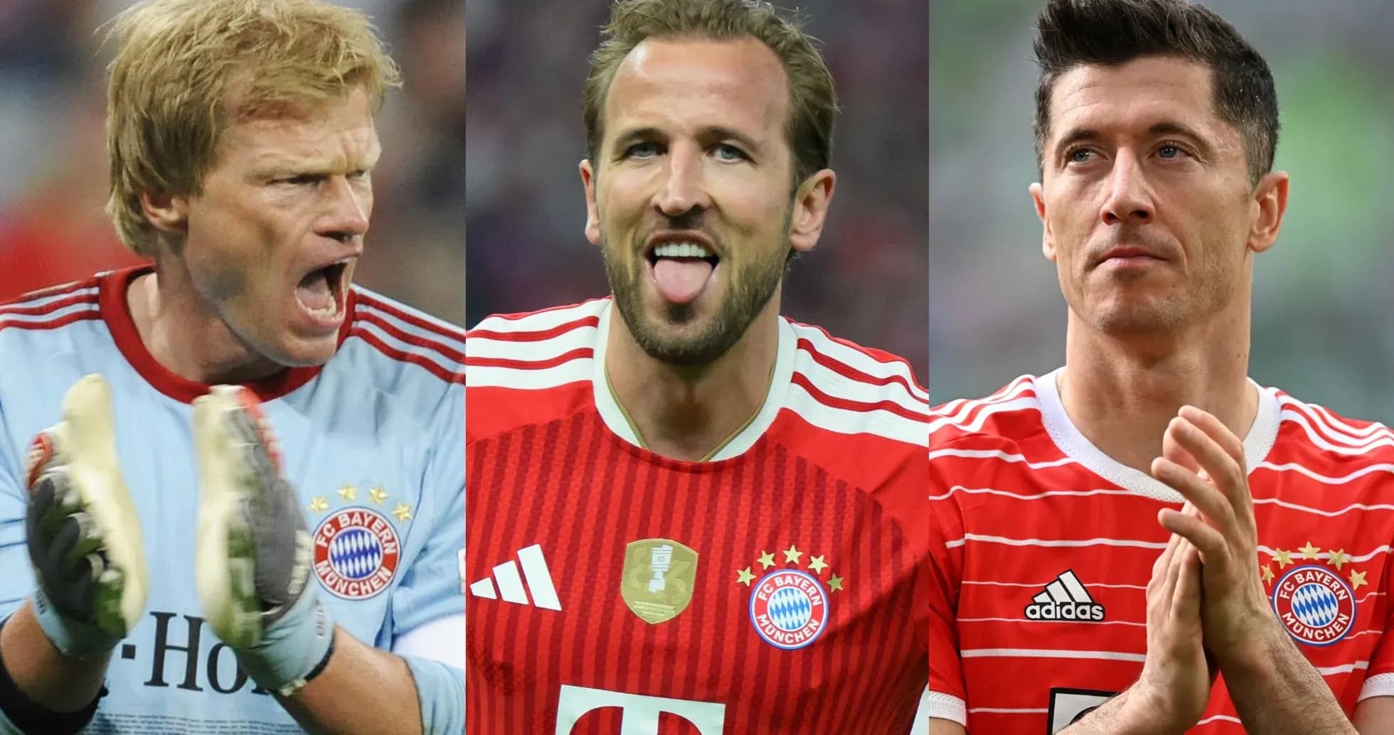 Jugadores de Bayern Múnich en diferentes momentos