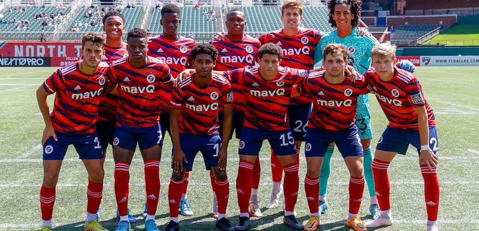 Equipo de North Texas antes del partido