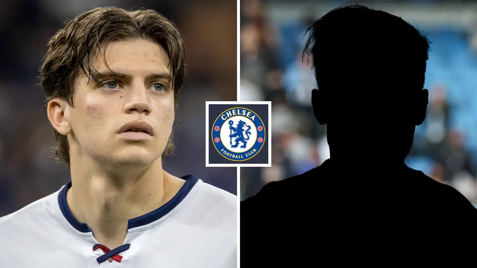 Jugador de Chelsea y silueta de otro jugador