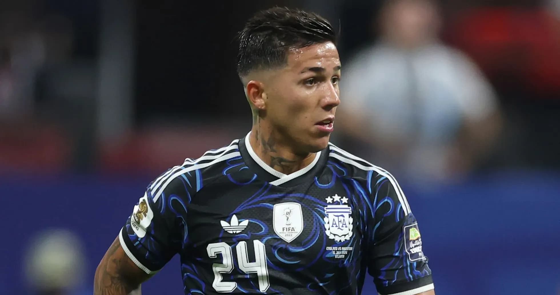 Jugador de Argentina en acción durante el partido