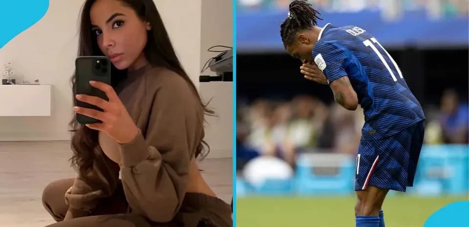 Persona tomando selfie y jugador de fútbol en partido