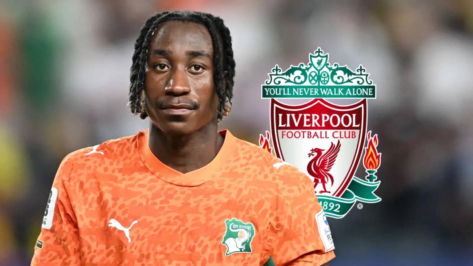 Portero de Côte d'Ivoire con camiseta naranja