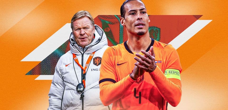 Ronald Koeman y Virgil van Dijk en uniforme naranja