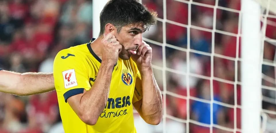 Jugador de Villarreal en partido contra Mallorca