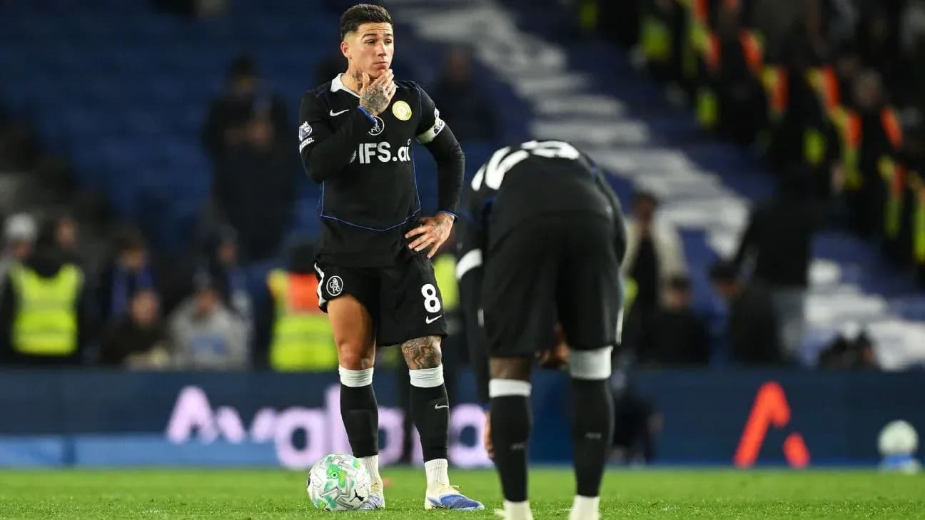 Jugador de Chelsea en partido contra Brighton
