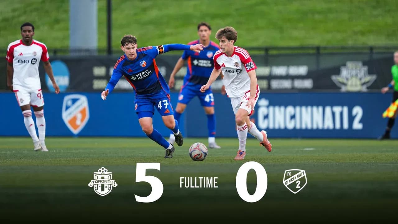 Toronto II gana 5-0 a FC Cincinnati II