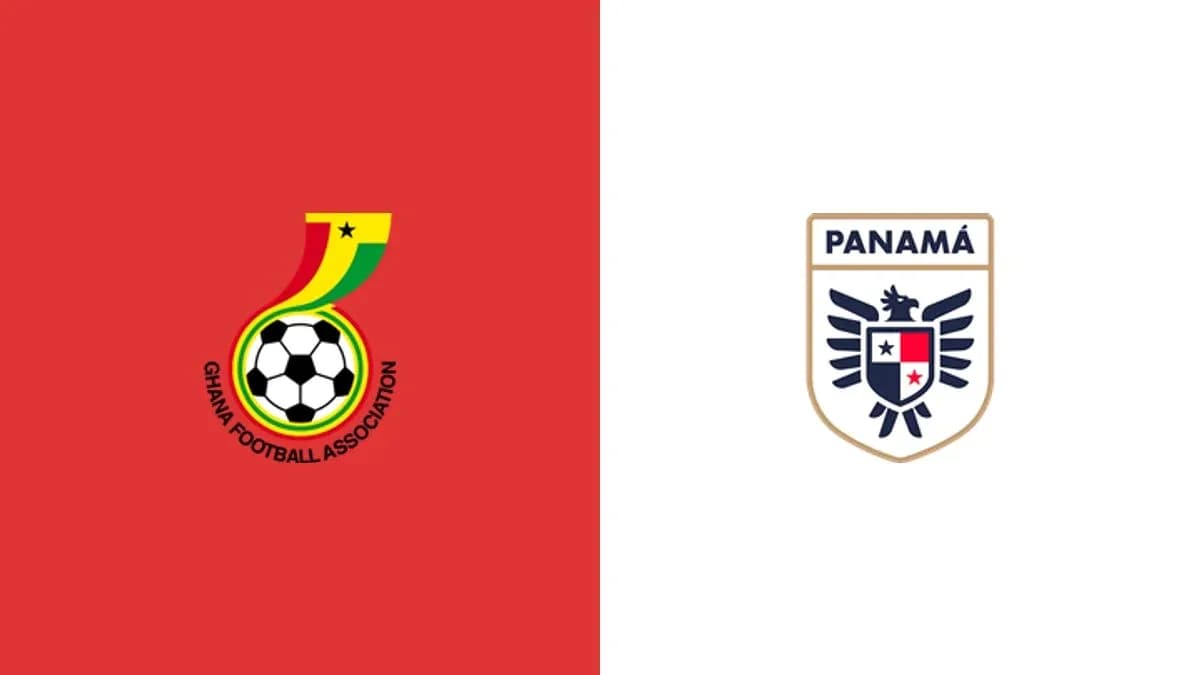 Logos de Ghana y Panamá para partido de fútbol