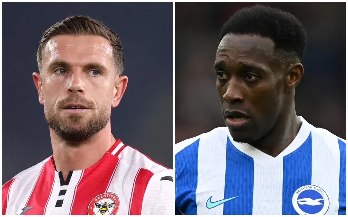 Jugadores de Brentford y Brighton en primer plano