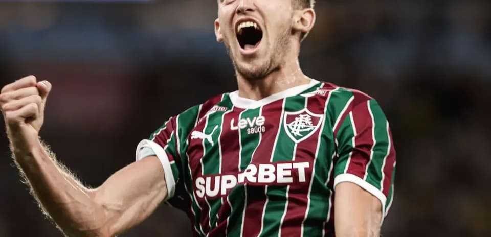 Jugador de Fluminense celebrando un gol