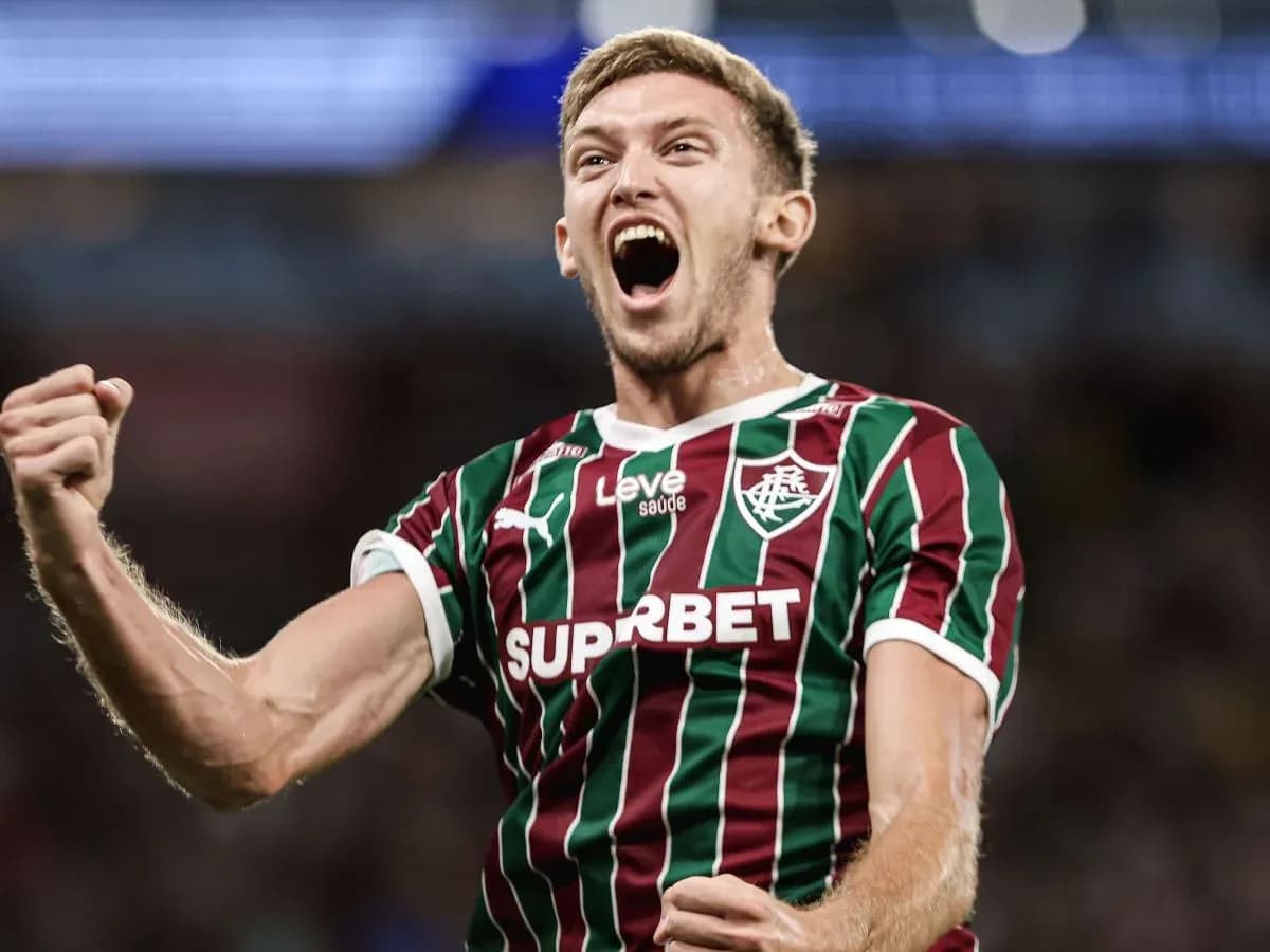 Jugador de Fluminense celebrando un gol