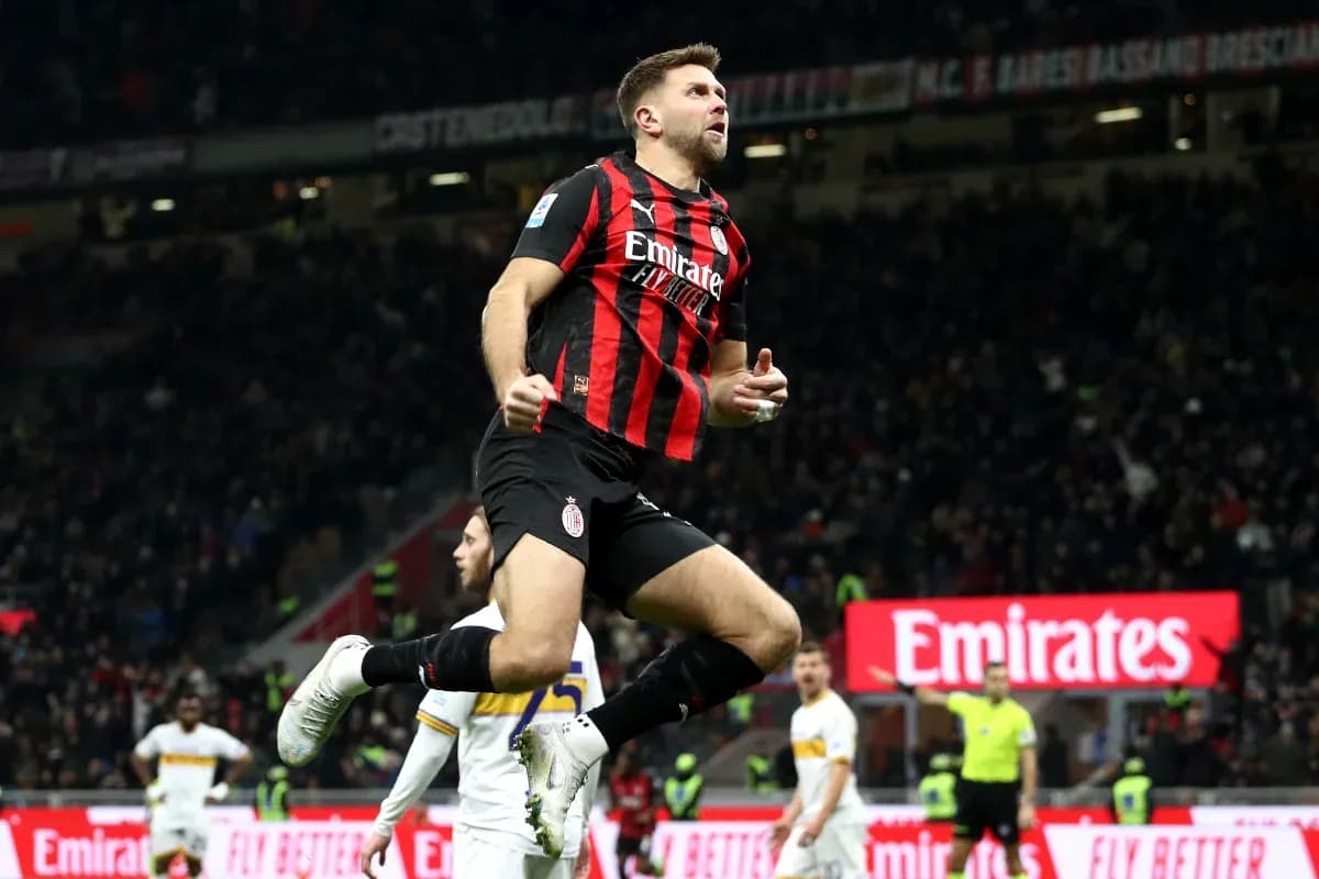 Jugador de AC Milan celebrando un gol
