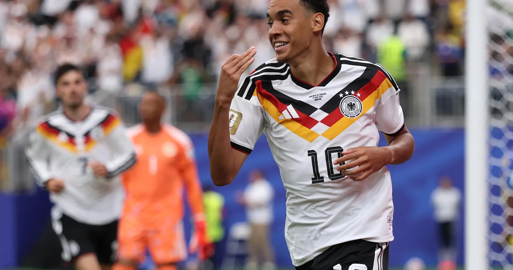 Jugador de Alemania celebrando un gol
