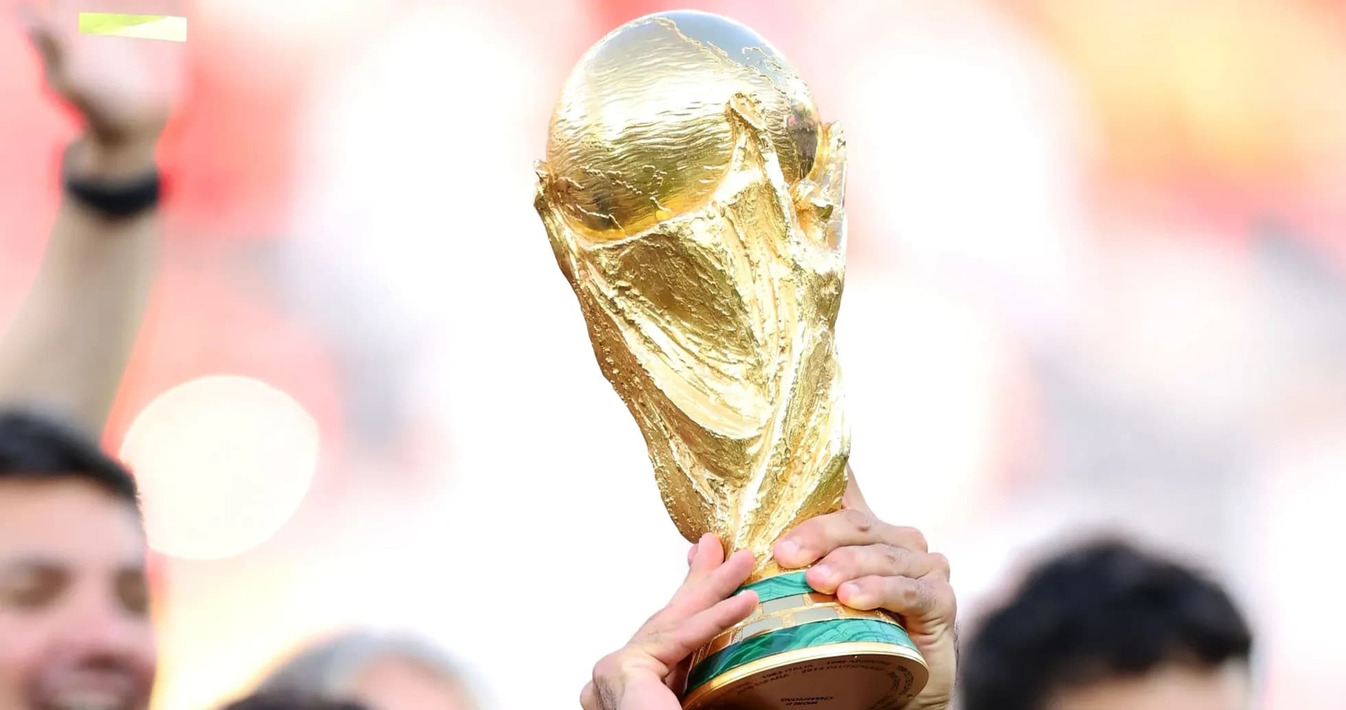 Trofeo de la Copa del Mundo en celebración