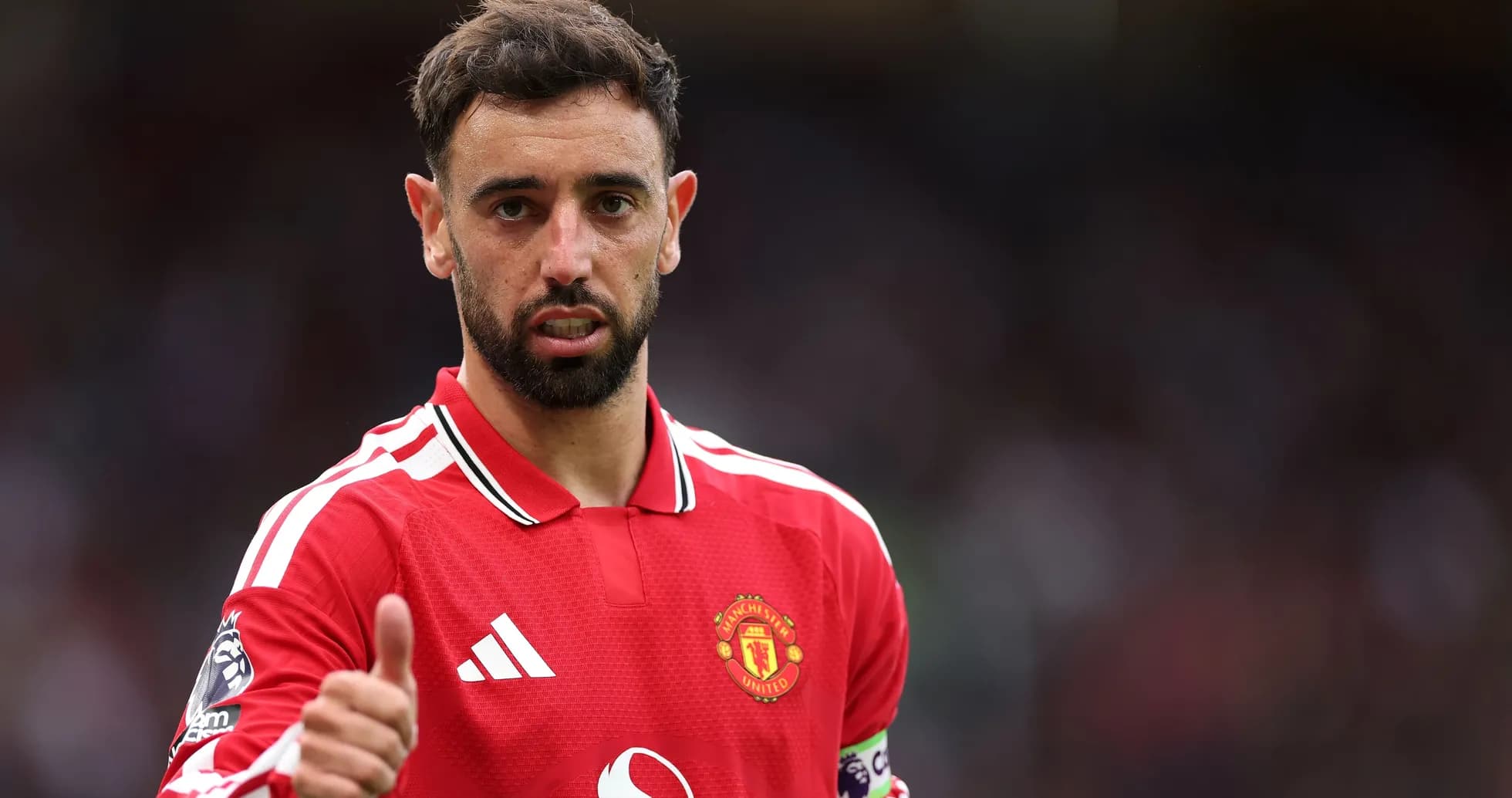 Bruno Fernandes con camiseta de Manchester United