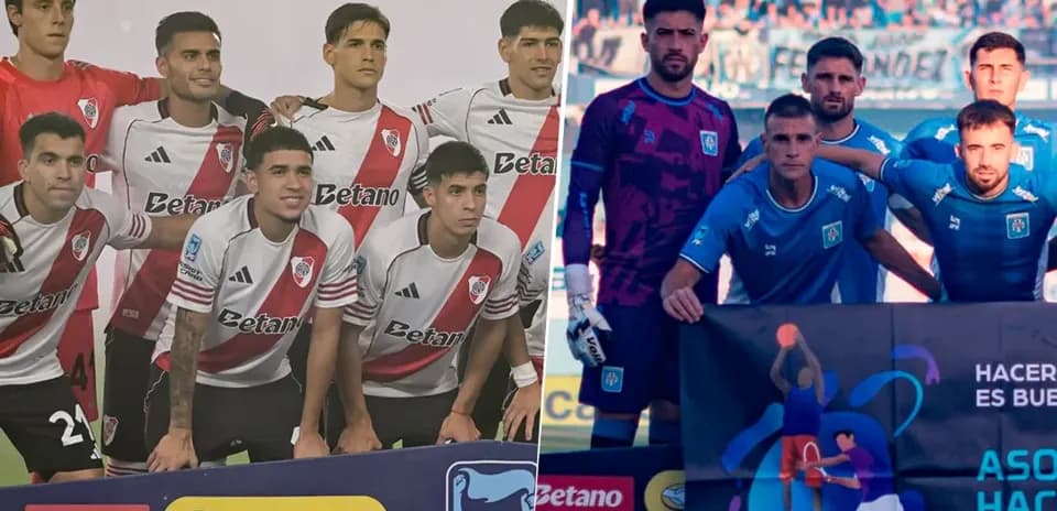 Equipos de River Plate y Estudiantes de Río Cuarto
