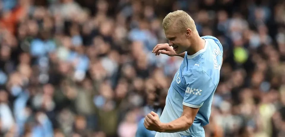 Jugador de Manchester City celebrando un gol