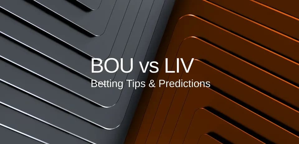 Diseño gráfico de BOU vs LIV con texto