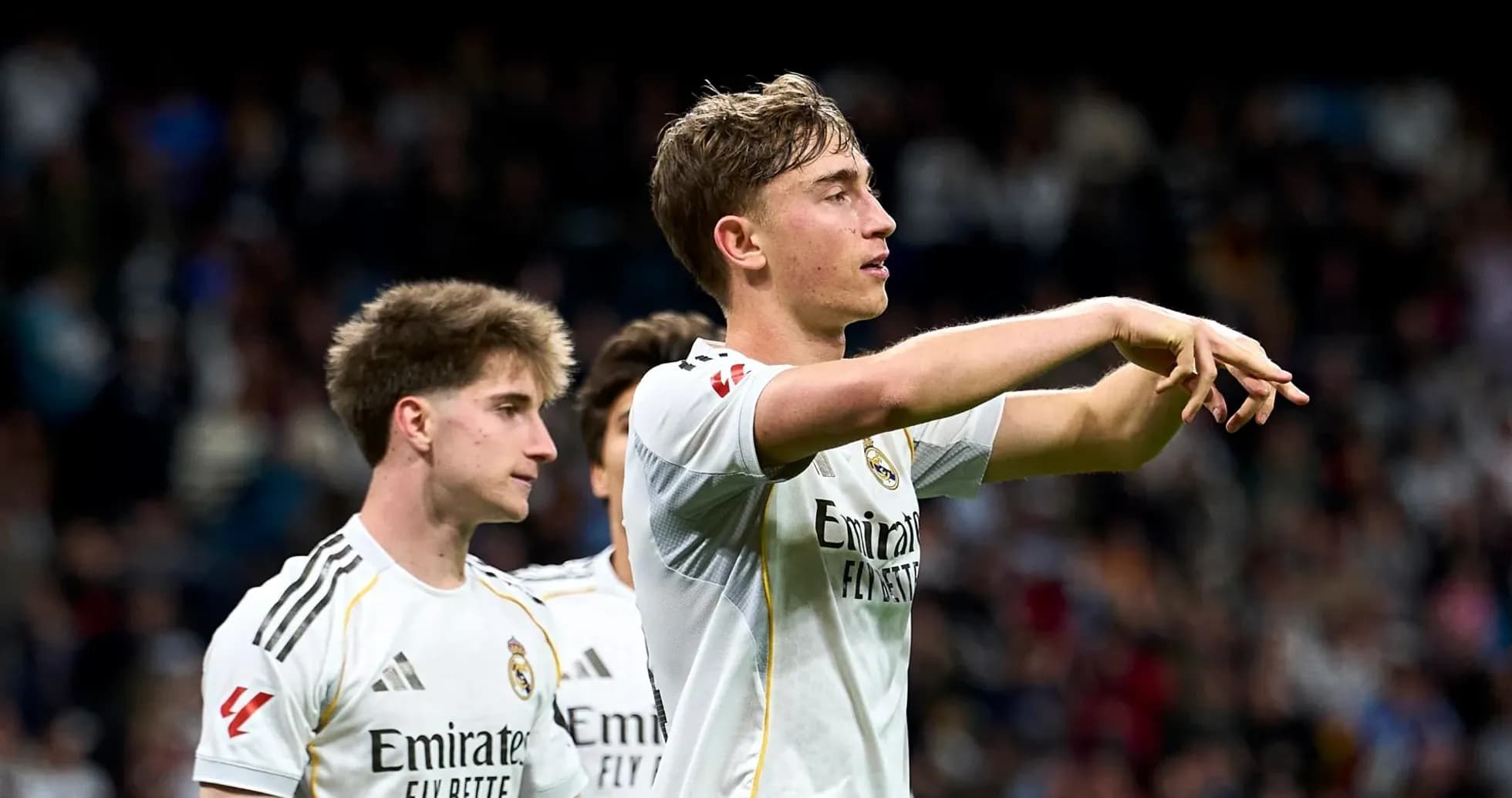 Jugadores del Real Madrid durante el partido
