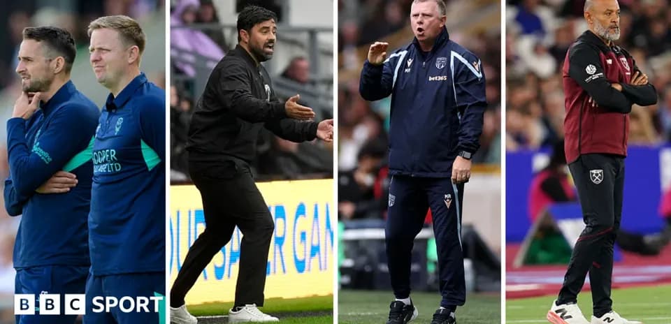 Cuatro entrenadores en diferentes momentos de partidos