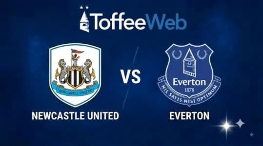 Logos de Newcastle United y Everton en enfrentamiento