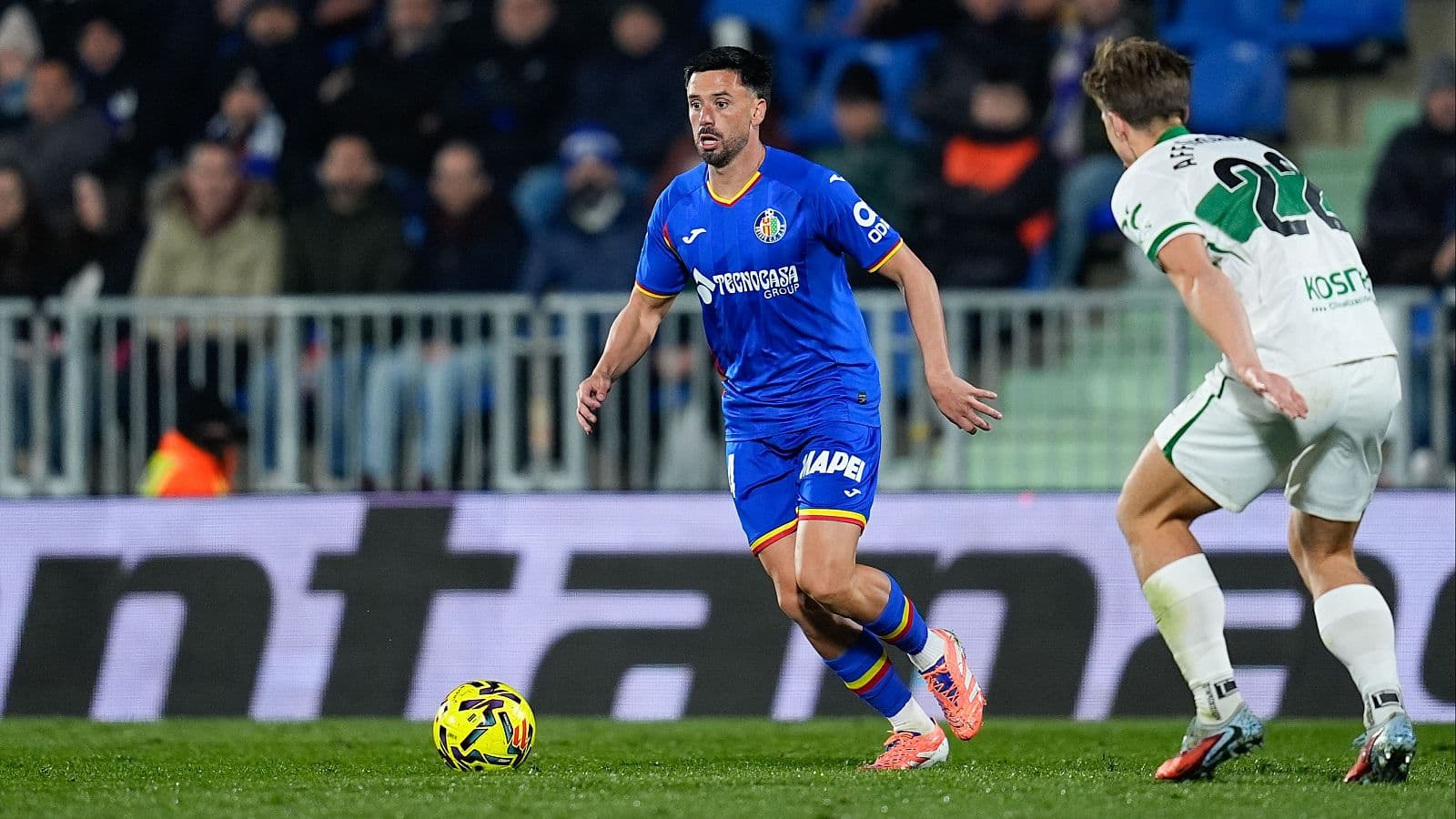 Jugador de Getafe durante un partido