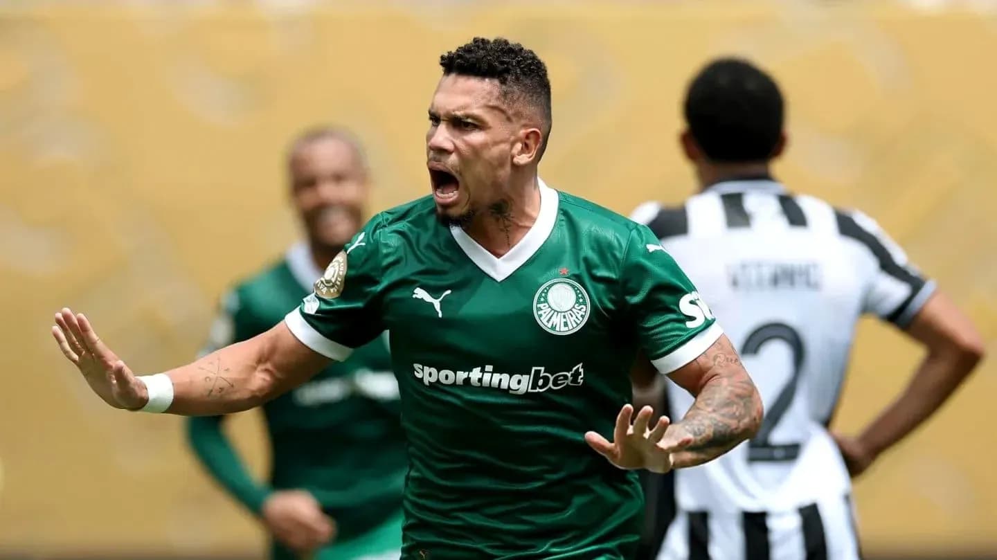 Jugador de Palmeiras celebrando un gol