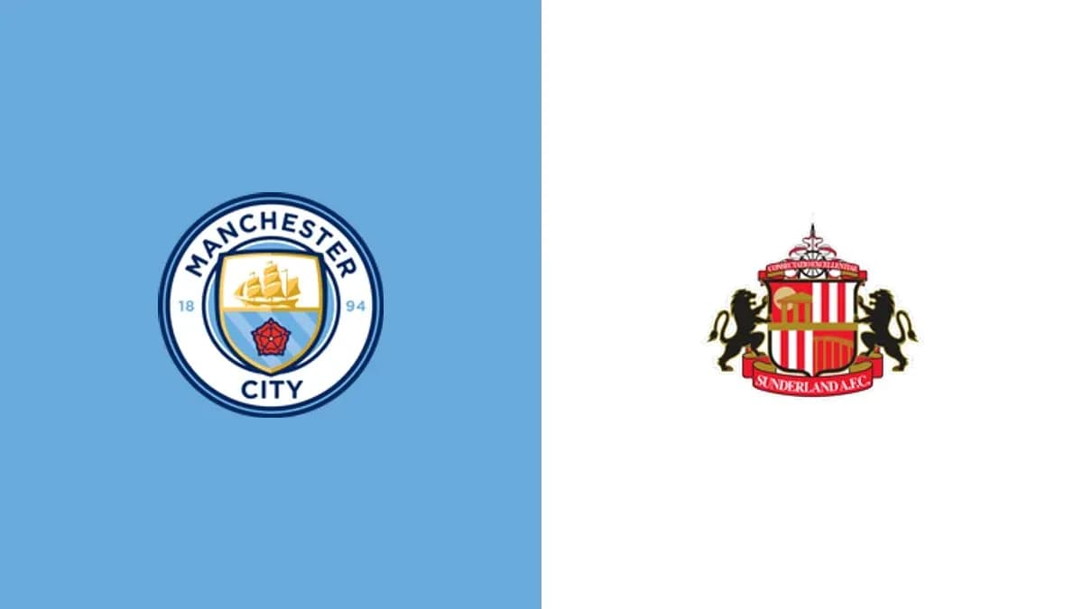 Logos de Manchester City y Sunderland AFC