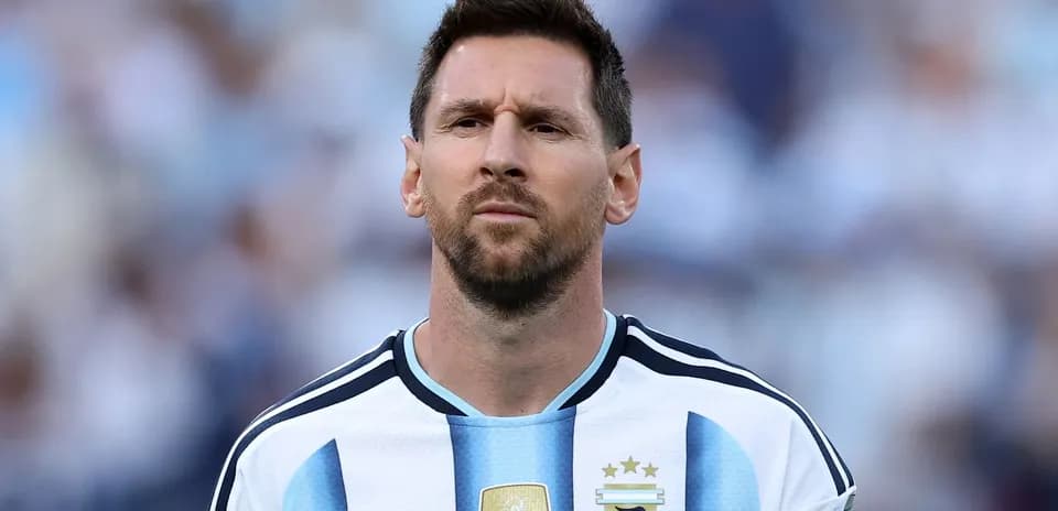 Jugador de Argentina en uniforme durante un partido
