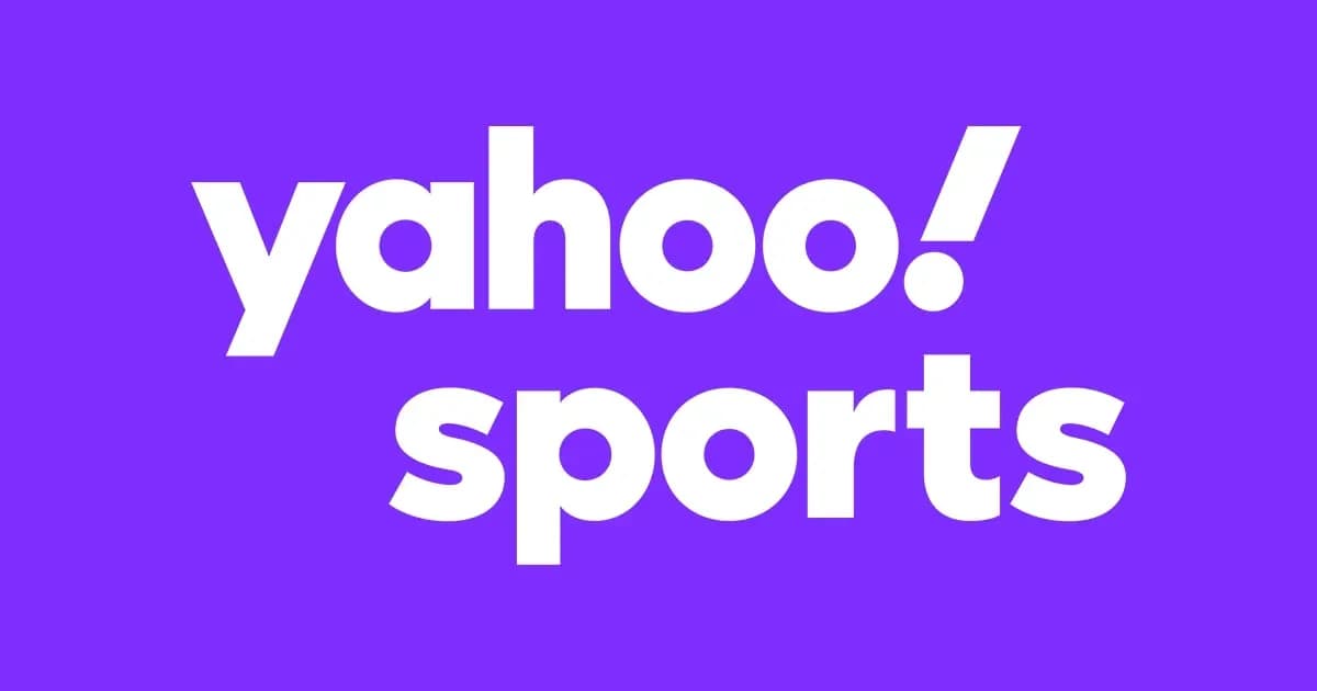 Logotipo de Yahoo Sports sobre fondo morado