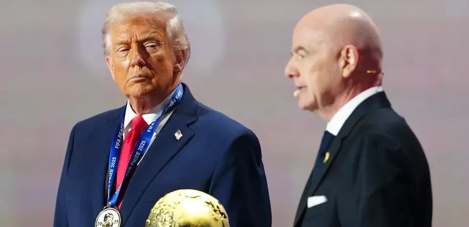 Donald Trump y Gianni Infantino en evento FIFA