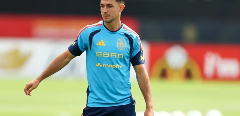 Jugador entrenando con la selección de España
