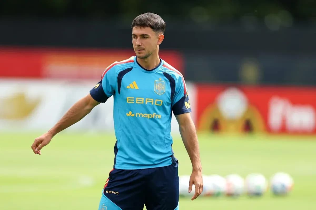 Jugador entrenando con la selección de España
