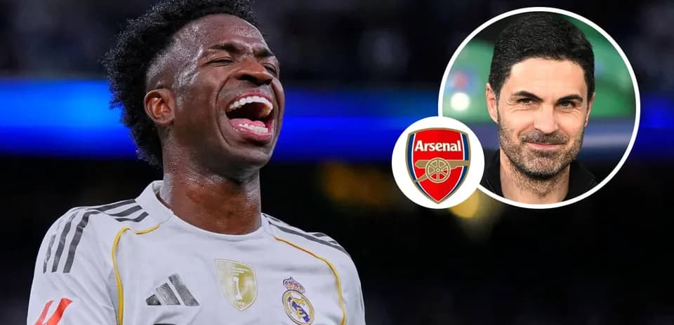 Vinícius Jr. celebrando con camiseta del Real Madrid
