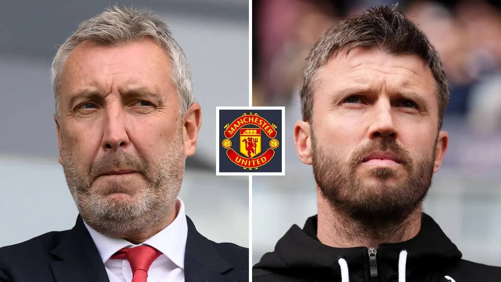 Entrenadores de Manchester United en retrato dividido