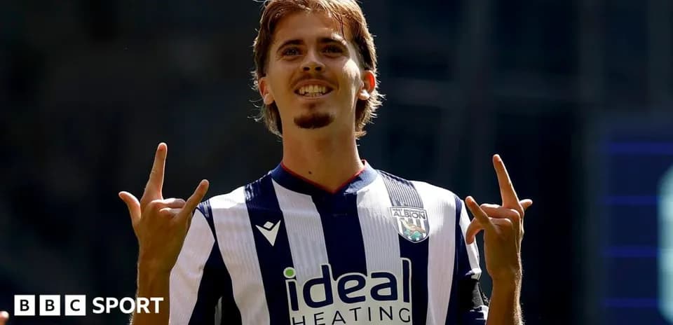 Jugador de West Bromwich Albion celebrando un gol