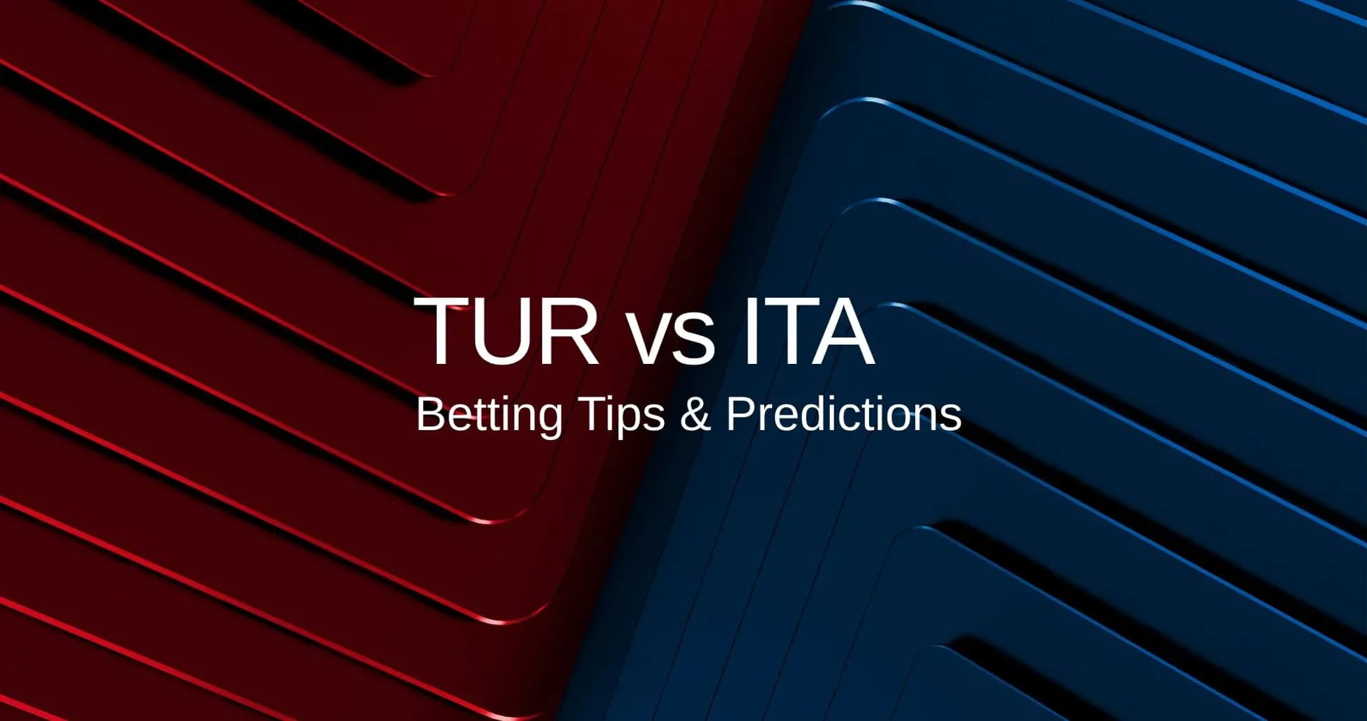 Fondo con texto sobre apuestas de TUR vs ITA