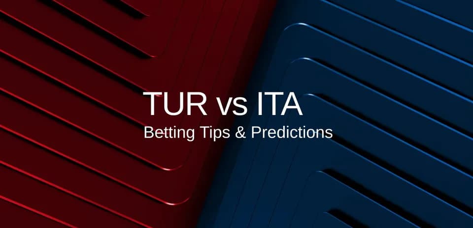 Fondo con texto sobre apuestas de TUR vs ITA