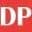 Logotipo de DP en fondo rojo