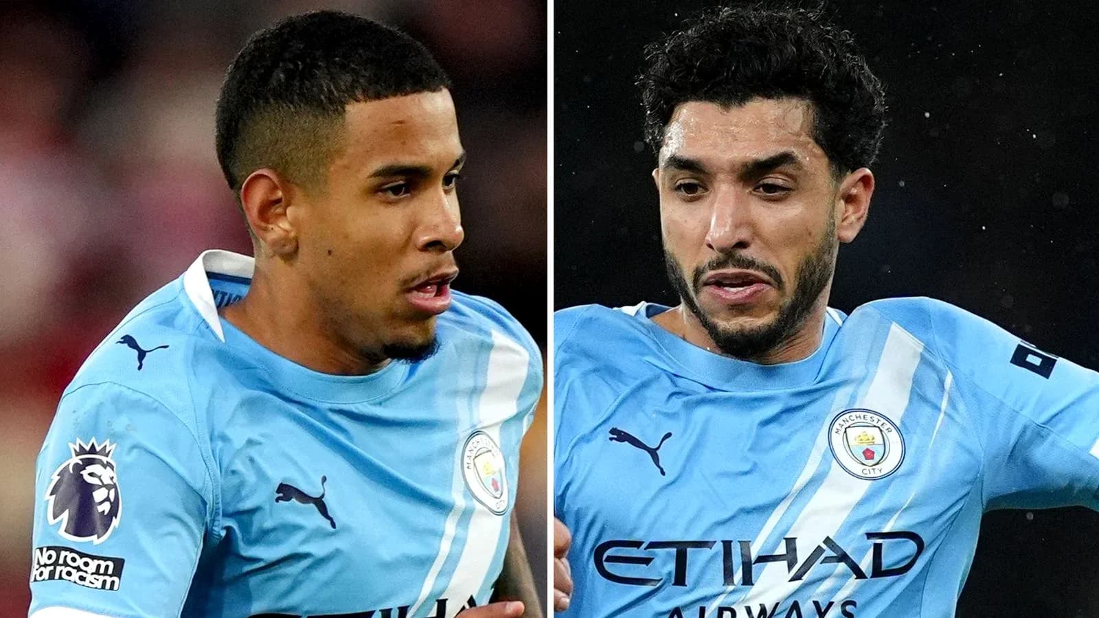 Jugadores de Manchester City corriendo en el campo
