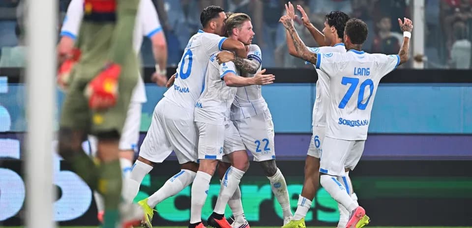 Jugadores del Napoli celebrando un gol