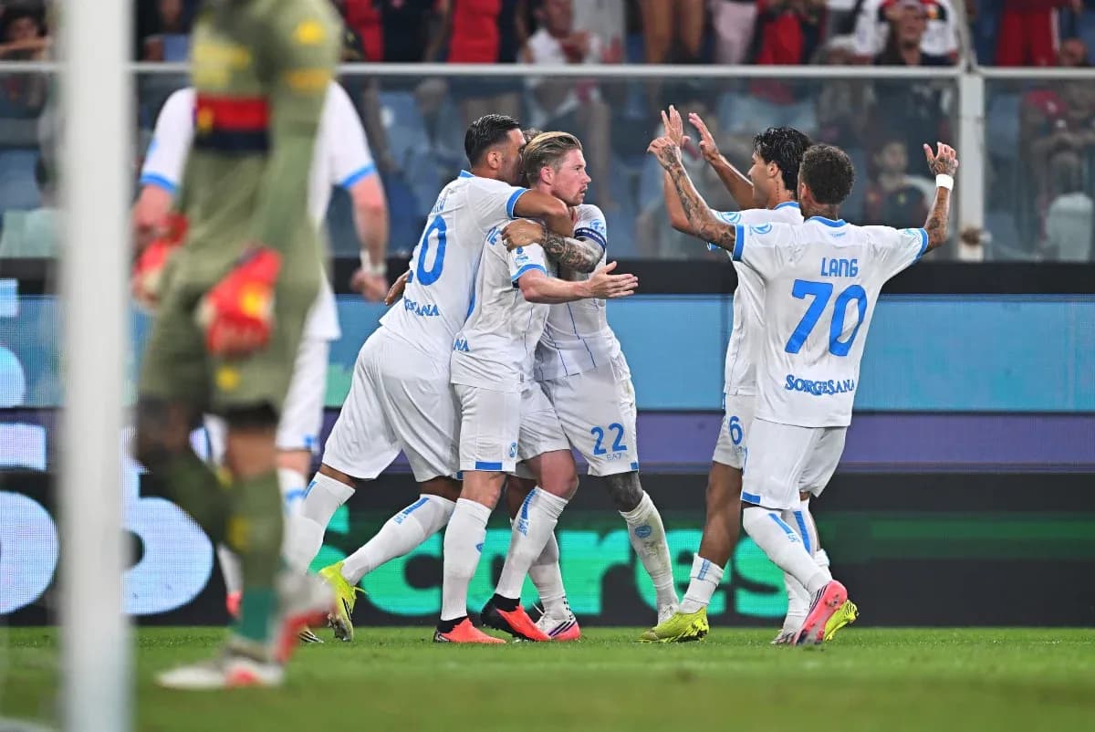 Jugadores del Napoli celebrando un gol