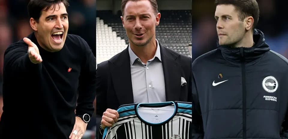Tres entrenadores en distintas poses y contextos