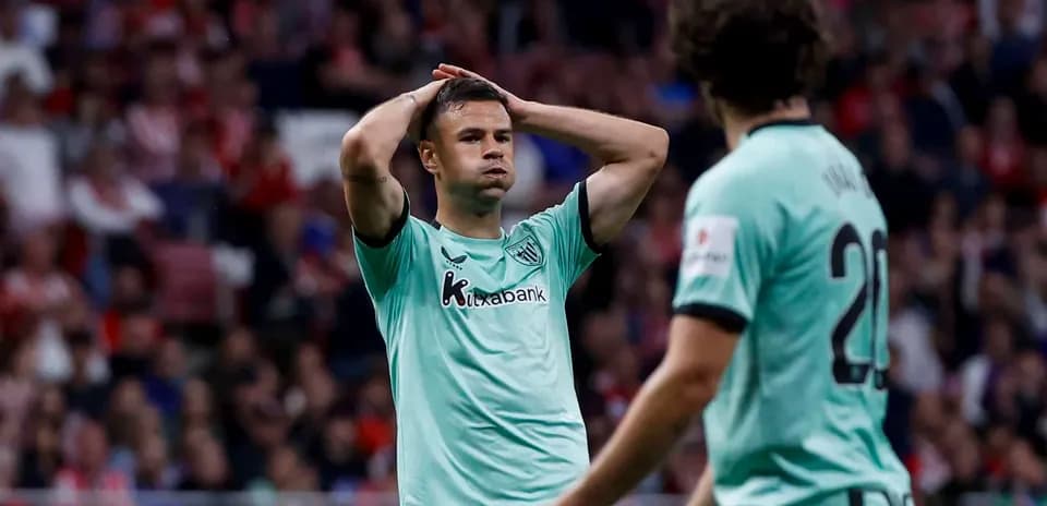 Jugadores de Athletic Club durante el partido