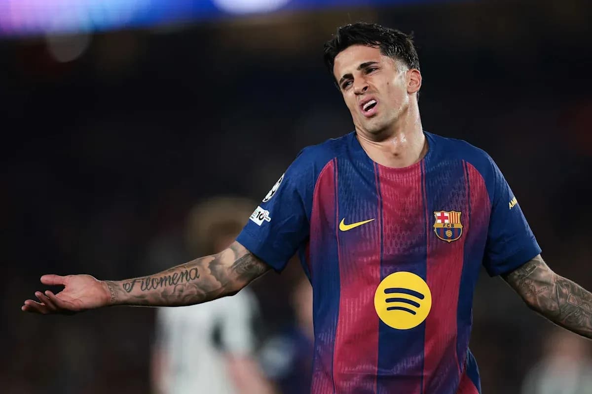 Jugador del Barcelona mostrando frustración durante el partido