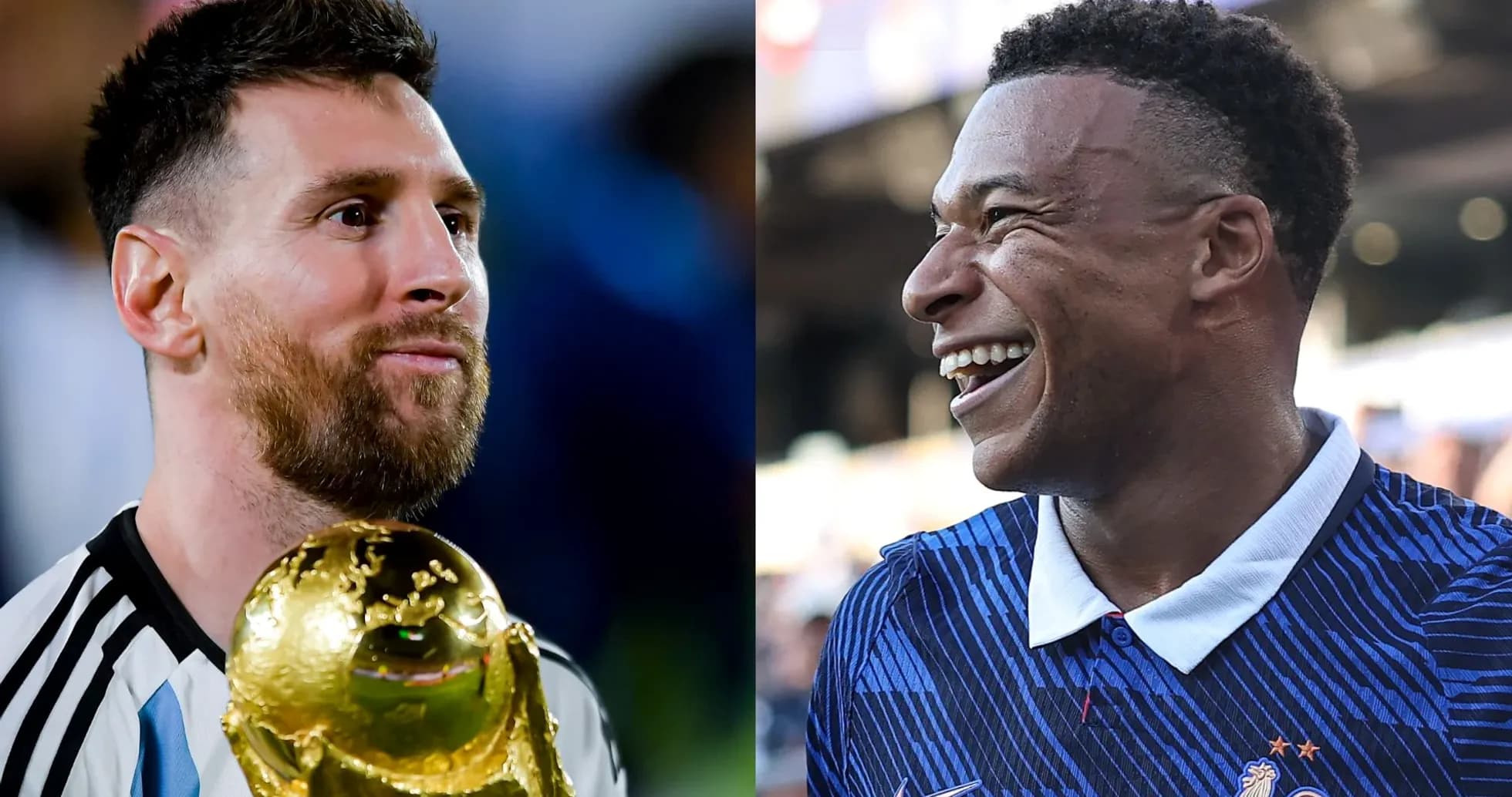Lionel Messi y Kylian Mbappé en evento deportivo